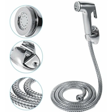 BESTPOOL Bộ Vòi Xịt Vệ Sinh Inox Bền Bỉ, Vòi Xịt Bồn Cầu Kèm Dây, Cài Xịt