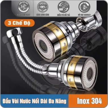 BESTPOOL Dây Nối Vòi Nước Tăng Áp Nút Điều Chỉnh 3 Chế Độ Xoay 360 - 63.900₫