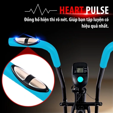 BG Xe đạp tập thể dục thể thao 8.701 mẫu xanh lam - Thiết kế mới, tay chân, giá chỉ 1.679.000 VND