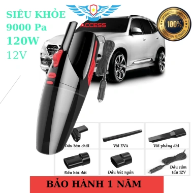 BH 1 Đổi 1 Máy Hút Bụi Xe Hơi Mini 12V 120W - Tặng 5 Phụ Kiện, Giá 219.000đ