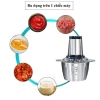 [BH 1NĂM] Máy xay đa năng 250W trục inox, cối inox304, 4 lưỡi dao - Xay được cua, thịt, rau 155k 4