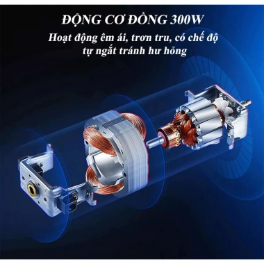 [BH 1NĂM] Máy xay đa năng 250W trục inox, cối inox304, 4 lưỡi dao - Xay được cua, thịt, rau 155k 6