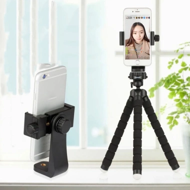 Bi Cầu Nối Kẹp Điện Thoại 360 Gắn Tripod, Gopro, Chân Đèn Ren 1/4 - Giá 15.000đ 3