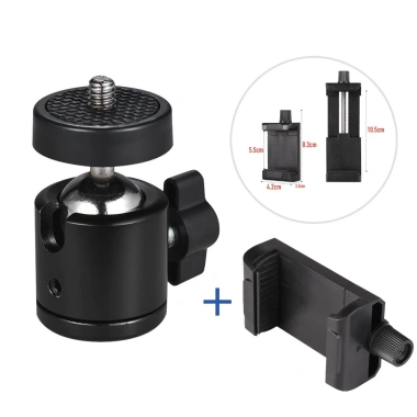 Bi ốc xoay đa năng chuẩn 1/4 inch cho tripod Kẹp điện thoại giảm giá 44.000đ 7 Bi ốc xoay đa năng chuẩn 1/4 inch cho tripod Kẹp điện thoại giảm giá 44.000đ 7