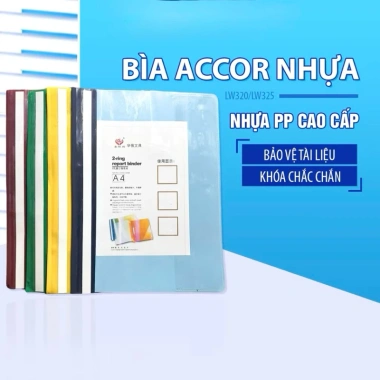 Bìa Acco Nhựa A4 Bảo Vệ Hồ Sơ - Độ Bền Cao, Giá Ưu Đãi 10.000 VND