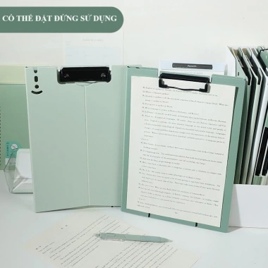 Bìa File Bảng Kẹp Tài Liệu Văn Phòng A4 Gập Đứng Không Cần Giữ - Giá 31.000₫ 6