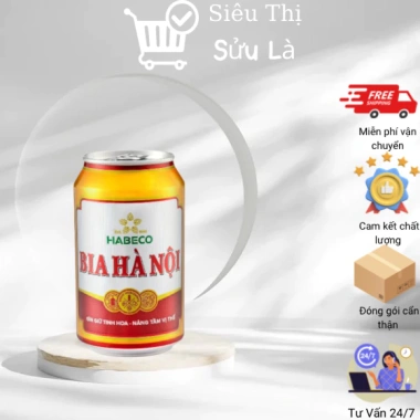 Bia Hà Nội Lon 330ml Giá chỉ 19.000đ giảm mạnh so với 22.800 hương vị tươi ngon