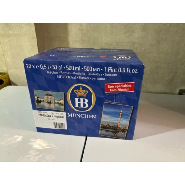 Bia HB Hofbrau Munchen 5.1% nhập khẩu Đức - Thùng 20 chai 500ml, chỉ 2.010.000 VND