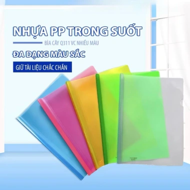 Bìa kẹp tài liệu Q311 A4 VC - Bìa cây gáy lớn màu đục dày, bền, lưu trữ hồ sơ gọn gàng, chỉ 11.000₫