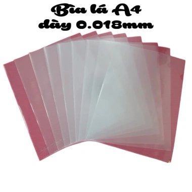 Bìa lá nhựa A4 dày 0.15mm - Bảo vệ tài liệu, giá ưu đãi 15.000đ