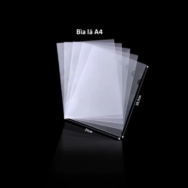 Bìa lá nhựa A4 dày 0.15mm - Bảo vệ tài liệu, giá ưu đãi 15.000đ