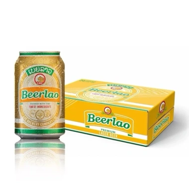 Bia Lào Thùng 24 lon 330ml 5% vol - Giá ưu đãi 620.000đ, hương vị đặc trưng, tươi mát