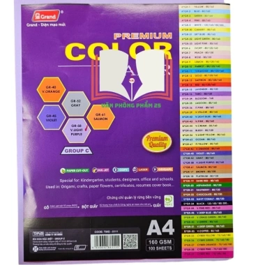 Bìa màu A4 100 tờ đặc biệt làm thiệp, trộn màu Pgrand - Giá chỉ 78.000 VND 6 Bìa màu A4 100 tờ đặc biệt làm thiệp, trộn màu Pgrand - Giá chỉ 78.000 VND 6