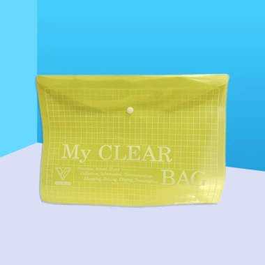 Bìa Nút My Clear Bag 12 cái - Nhiều màu Xanh Dương, Lá, Đỏ, Vàng, Giá 53.000₫