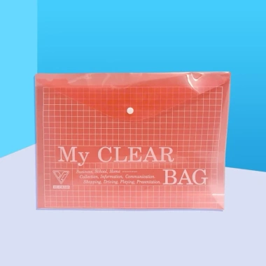 Bìa Nút My Clear Bag 12 cái - Nhiều màu Xanh Dương, Lá, Đỏ, Vàng, Giá 53.000₫