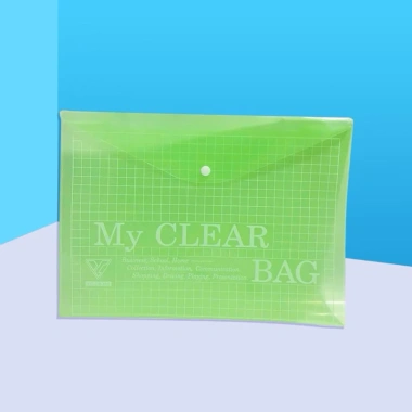Bìa Nút My Clear Bag 12 cái - Nhiều màu Xanh Dương, Lá, Đỏ, Vàng, Giá 53.000₫