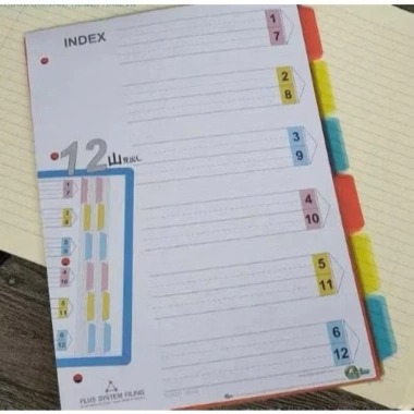 Bìa phân trang nhựa Plus 6 và 12 số - Chất lượng cao, giá 24.000đ, giảm giá