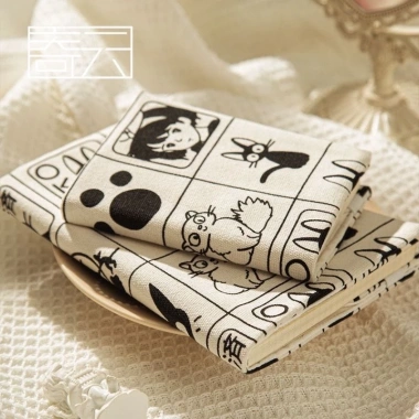 Bìa Sách Vải Handmade Mèo Dễ Thương Hobo A5 A6 Điều Chỉnh, Bảo Vệ Sổ Tay và Sách 9