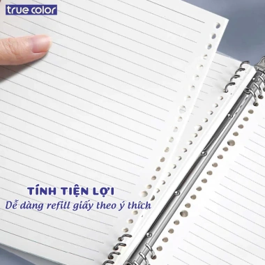 Bìa Sổ Còng A5 Hola Nhựa Trong Suốt - Thiết Kế Khuyết, Sắt Bền, Phù Hợp Planner & Bullet Journal - Giá 35.000 VND