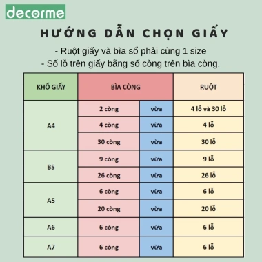 Bìa sổ còng nhựa đa màu A4‑B5‑A5 Buka đục lỗ – Phù hợp planner & bullet journal, chỉ 19.900₫ 9