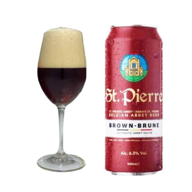 Bia St. Pierre Brune 6.5% nhập khẩu Bỉ - Lon 500ml giá ưu đãi 85.000 VND