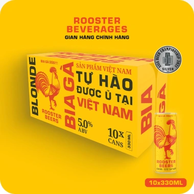 Bia Thủ Công Rooster Beers Blonde 10 Lon Cao Thùng 10 Lon Giá 483.000 VNĐ