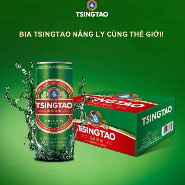 Bia TSINGTAO Premium 330ml 24 Lon - Thùng 1, Giá chỉ 580.000đ, Giảm giá mạnh