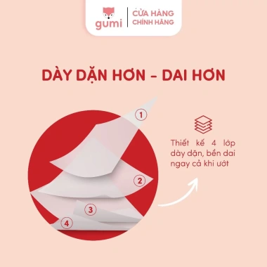 Bịch 10 gói khăn giấy Gumi 4 lớp mềm dai, bỏ túi cao cấp - Giá chỉ 36.000₫