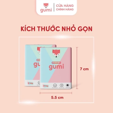 Bịch 10 gói khăn giấy Gumi 4 lớp mềm dai, bỏ túi cao cấp - Giá chỉ 36.000₫