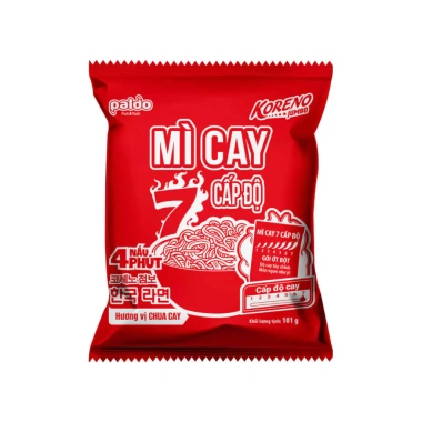 Bịch 10 Gói Mì Koreno Jumbo Hàn Quốc Cay 7 Cấp Độ 100g - Giá chỉ 52.500₫ 3