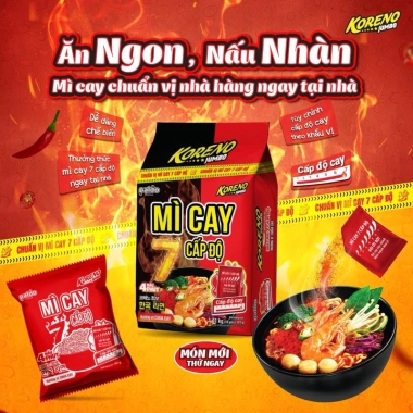 Bịch 10 Gói Mì Koreno Jumbo Hàn Quốc Cay 7 Cấp Độ 100g - Giá chỉ 52.500₫ 7