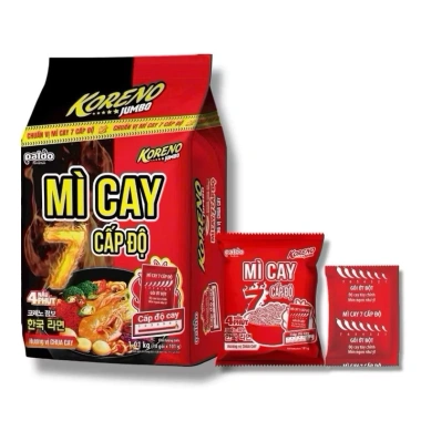 Bịch 10 Gói Mì Koreno Jumbo Hàn Quốc Cay 7 Cấp Độ 100g - Giá chỉ 52.500₫ 9