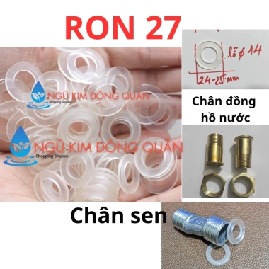 Bịch 10/5,2 Ron trắng chân vòi sen, đông hồ nước Ron 27 D25mm lỗ trong 14-15mm - Giá chỉ 10.700đ Bịch 10/5,2 Ron trắng chân vòi sen, đông hồ nước Ron 27 D25mm lỗ trong 14-15mm - Giá chỉ 10.700đ
