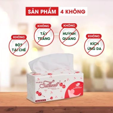 Bịch 5 Gói Giấy Rút Cherry 280 Tờ - Giấy Ăn Mềm Mịn Không Bột, Giá Ưu Đãi 67.500đ