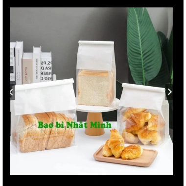 Bịch 50 túi giấy cuộn kẽm đựng bánh kẹo, bánh mỳ màu trắng - Giá chỉ 65.360₫ 3