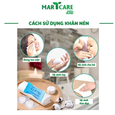 Bịch 50 Viên Khăn Nén Du Lịch Nikkori Tiệt Trùng - Bột Gỗ Tự Nhiên, 102k