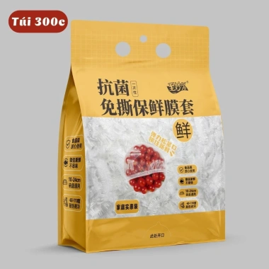Bịch 500 Màng Bọc Thực Phẩm Co Giãn PE An Toàn và Móc Treo Tường - Giá 49.000