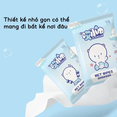 Bịch 64 khăn giấy ướt mini bỏ túi - Khăn ướt đa năng du lịch không mùi, an toàn cho bé, giá ưu đãi 24.700 3