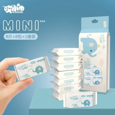 Bịch 8 Gói Khăn Giấy Ướt Mini Dễ Thương, Bỏ Túi Đi Du Lịch, Đi Ra Ngoài - Tiện Lợi 15.999 VND 7
