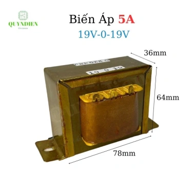 Biến áp 19V 5A dây đồng siêu bền - Dây ra 19V-0V-19V | Linh Kiện Điện Tử Quỳnh Diễn - Giá 220.000 VND