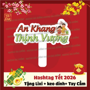 Biển bảng Hashtag Năm Mới 2.026 - Chụp ảnh Tết, Tất Niên, Tặng Lì Xì, Giá 5.000₫ 8