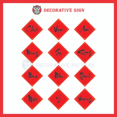 Biển Decal Tết Câu Đối 4 Chữ Đen - Giá 17.740đ, Giảm còn 14.661đ - Đẹp, Bền, Dễ Dán