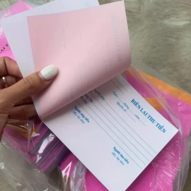 Biên Lai Thu Tiền 2 Liên 100 Tờ - Miếng Lót Phía Sau Không Bị Lem, Giá 12.000 VND