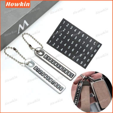 Biển số điện thoại chống thất lạc cho xe móc khóa Mặt dây chuyền thẻ kim loại bền bì giảm giá 35.310 VND