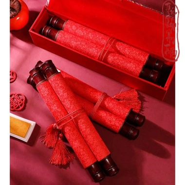 Biểu Bo Lụa Đỏ Full - Biểu Đỏ Viết Hôn Thư, Giá Khuyến Mãi 152.000 VNĐ