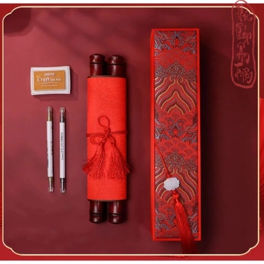 Biểu Bo Lụa Đỏ Full - Biểu Đỏ Viết Hôn Thư, Giá Khuyến Mãi 152.000 VNĐ