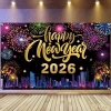 Biểu ngữ Năm Mới Đen Sáng Bóng - Phông nền Polyester Lấp Lánh, Bóng Bay Đa Màu, Giá 83.600₫ 7