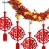 Biểu Ngữ Tết Nguyên Đán 2.025 Nhân Vật Trung Quốc Trang Trí Rèm Cửa, Văn Phòng, Tivi 5