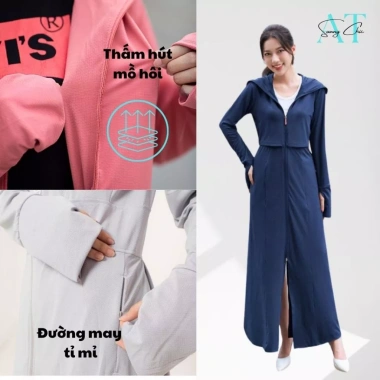 [BIG SIZE] Áo Choàng Chống Nắng Nữ 2 Lớp SUNNYCHIC Dài Thông Hơi Thoáng Mát - 142.5k 2