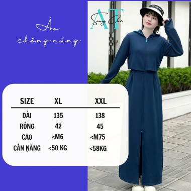 [BIG SIZE] Áo Choàng Chống Nắng Nữ 2 Lớp SUNNYCHIC Dài Thông Hơi Thoáng Mát - 142.5k 3